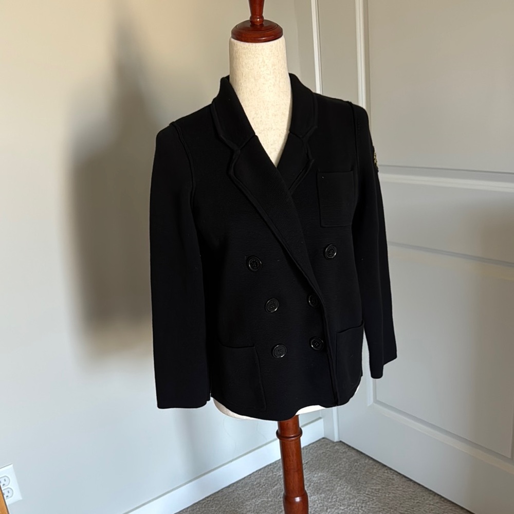 Y2K Sonia Rykiel x H&M Pima Cotton Sweater Blazer Jacket Size Medium - Picture 2 of 7